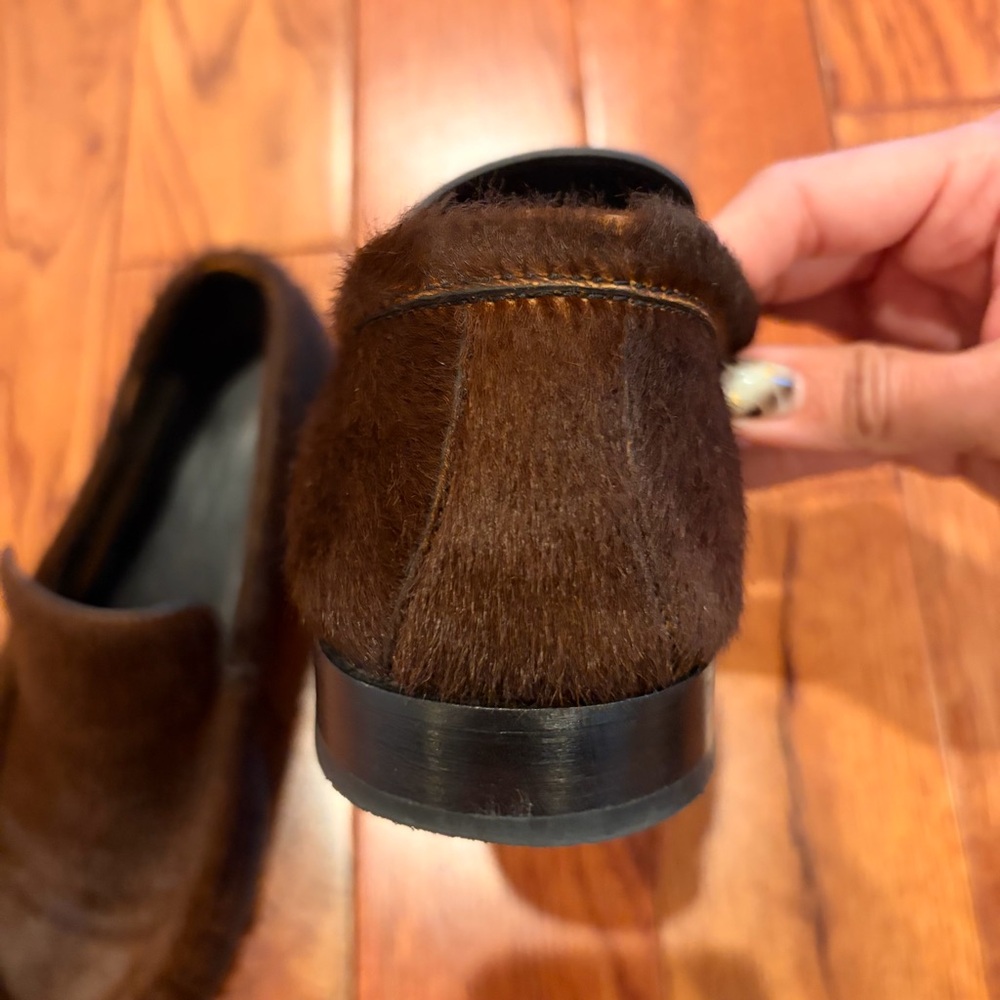 Dries Van Noten Dark Brown Haircalf Loafers - Picture 4 of 10